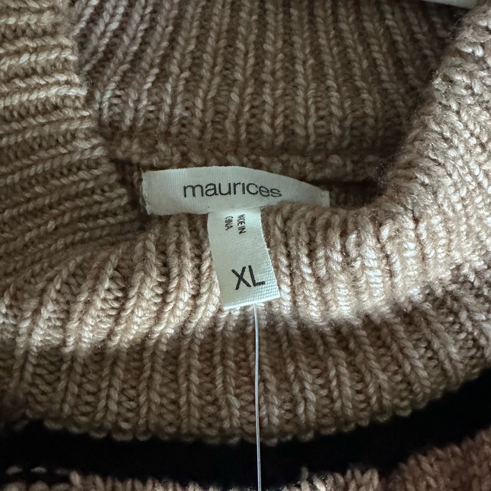 Maurices Beige Knit Sweater XL